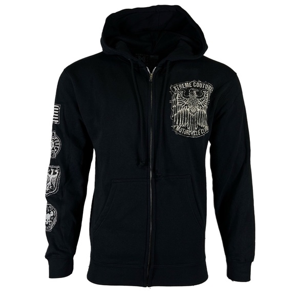 Xtreme Couture By AFFLICTION Men Hoodie CLUB CHAPTER - Picture 2 of 15